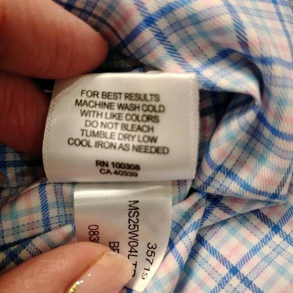 NWT Peter Millar Shirt Mens M Multi Plaid Performance Golf "K" Logo On Cuff - Picture 7 of 12